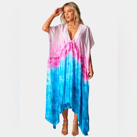 MAMIE CAFTAN MAXI DRESS - SHORELINE SZ S - Picture 2 of 5